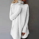 Women's Hand-Knitted Turtleneck Sweater – Comfortable and Elegant Knitwear Sweater