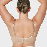 Deep V Lace Trim Full Coverage Push-Up Bra