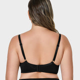 Deep V Lace Trim Full Coverage Push-Up Bra