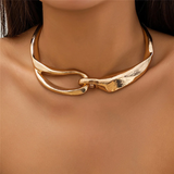 Gold necklace with bold texture