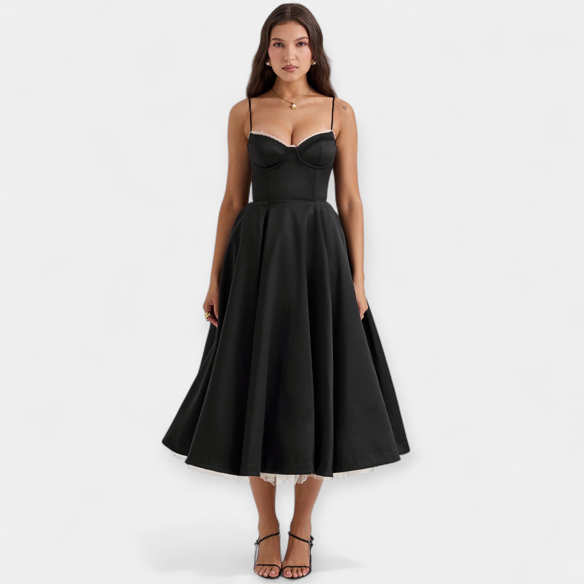 Amaya | Midi Dress with Tulle
