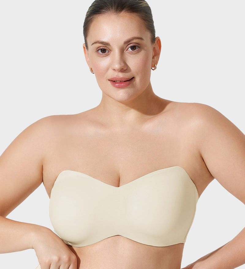 Full Support Non-Slip Convertible Bandeau Bra