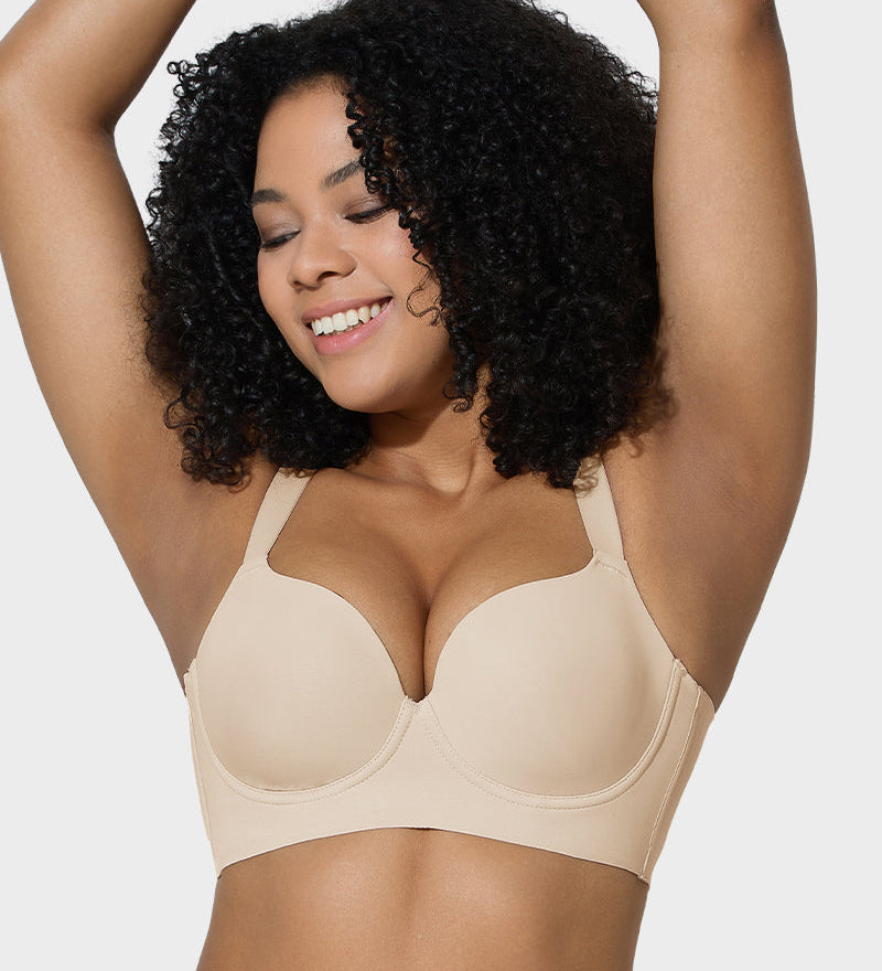 Back Smoothing Push-Up Plunge Bra