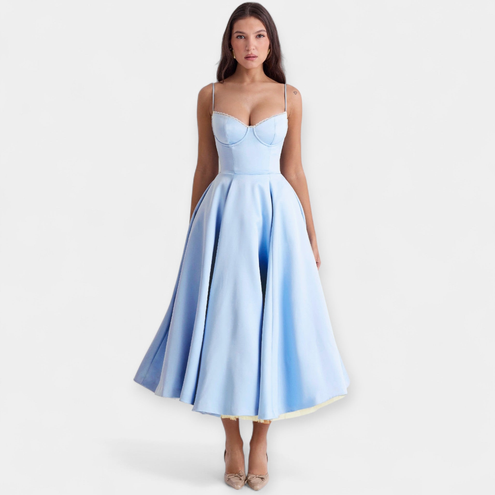 Amaya | Midi Dress with Tulle