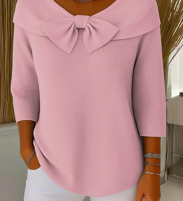 Teresina | Sweater with Bow and Round Neck