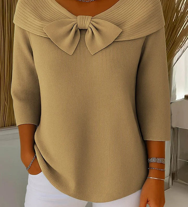 Teresina | Sweater with Bow and Round Neck