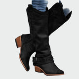 Veselka | Classic leather cowboy boots in retro style
