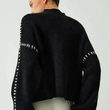 Women's mock neck knit sweater - Modern and soft