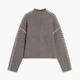 Women's mock neck knit sweater - Modern and soft