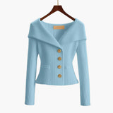 Elegant Short Ribbed Vest for Women – Comfortable Buttoned Knit