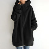Warm oversized women's hoodie