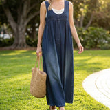 Erin | Vintage Denim Maxi Dress