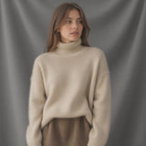 Oversized Turtleneck Cashmere Sweater for Women – Soft, Warm, Stylish, and Casual