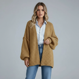 Oversized women's knit cardigan - Soft and relaxed