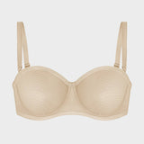 Strapless Mesh Underwire Balconette Bra