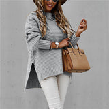Women's mock-neck sweater - Elegant and soft