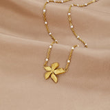 Elegant Necklace with Gold Flower