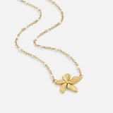 Elegant Necklace with Gold Flower