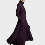 Teresa - Asymmetrical Maxi Dress in Knit with Roll Neck
