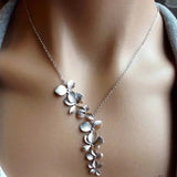 Timeless Silver Necklace with Floral Pendant